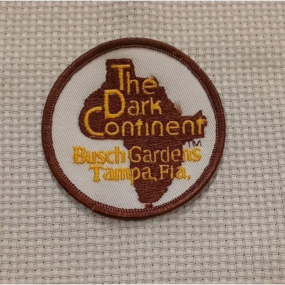 Vintage The‎ Dark Continent Patch Busch Gardens Tampa Florida Souvenir Badge